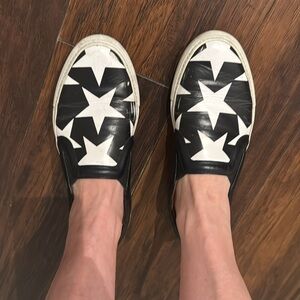 Givenchy Star Pattern Black and White Sneakers